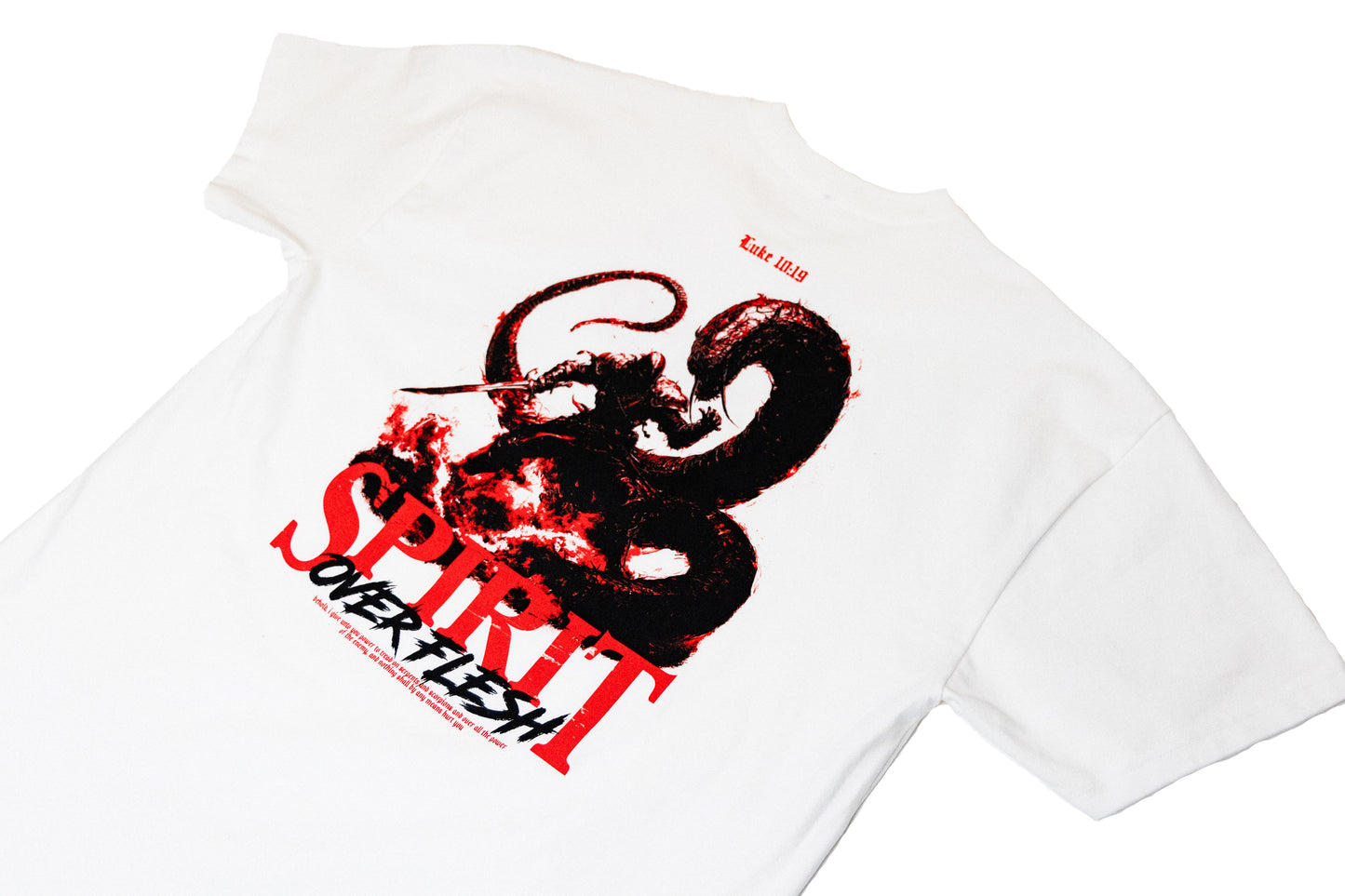 Serpent Slayer White Short Sleeve Oversized Tee