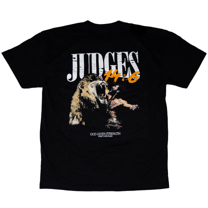 Samson V. Lion Black Premium Tee in Black